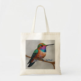 Vibrant Allen’s Hummingbird Painting Tote Bag