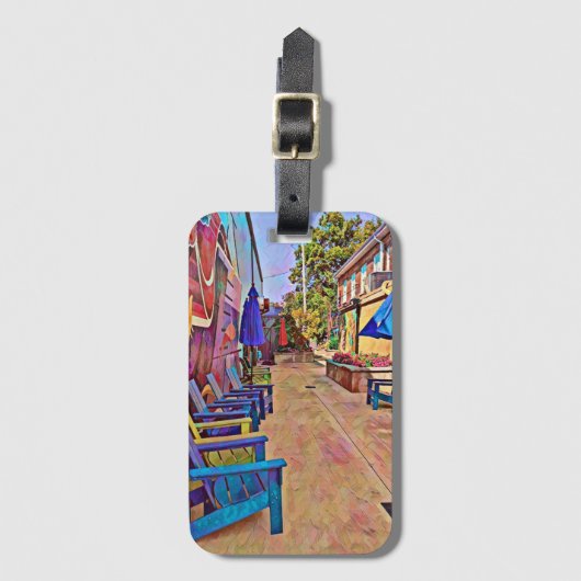 Vibrant Alleyway Bagagelabel (Voorkant (verticaal))