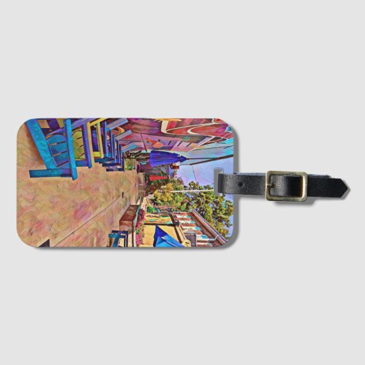 Vibrant Alleyway Bagagelabel (Voorkant (horizontaal))