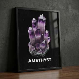 Vibrant Amethyst Crystal Poster