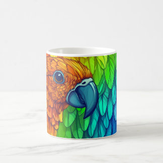 vibrant and colorful parrot koffiemok
