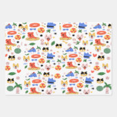Vibrant Animal Pattern Designs  Inpakpapier Vel (Voorkant 2)