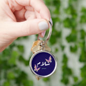 Vibrant Arabic "Salaam" Art with Colorful Butterfl Sleutelhanger (Hand)