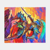 Vibrant Armour Hero Design Fleece Deken (Voorkant (Horizontaal))