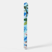 Vibrant art of blue lemon flowers iPhone hoesje (Rechterkant)