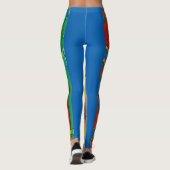 Vibrant Artistisch hedendaags Mannequin Face Leggings (Achterkant)