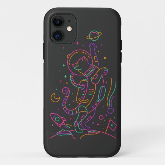 Vibrant Astro Cat Case-Mate iPhone Case (Achterkant)
