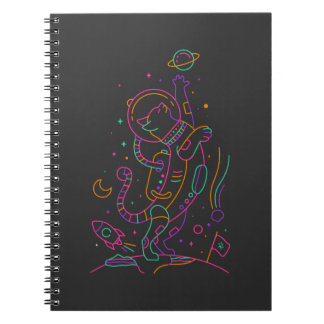 Vibrant Astro Cat Notitieboek