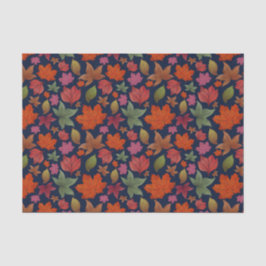 Vibrant Autumn leaf, rood, oranje, groen Tissuepapier