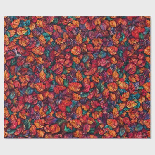 Vibrant Autumn Leaves Cadeaupapier (Vlak)