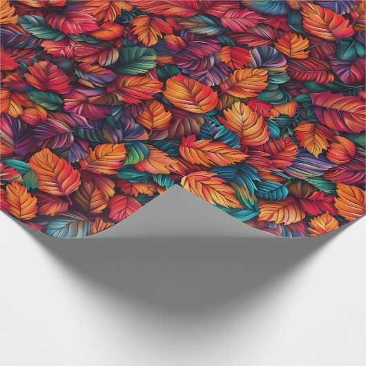 Vibrant Autumn Leaves Cadeaupapier (Hoek)