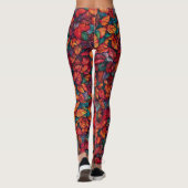 Vibrant Autumn Leaves Leggings (Achterkant)