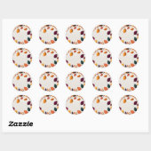 Vibrant Autumn Leaves Ronde Sticker (Vel)