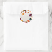 Vibrant Autumn Leaves Ronde Sticker (Tas)