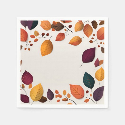 Vibrant Autumn Leaves Servet (Voorkant)