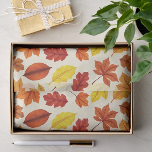 Vibrant Autumn Leaves Tissuepapier (Geschenk)
