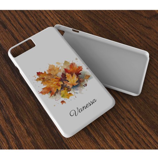 Vibrant Autumn Maple Waterverf, op maat Case-Mate iPhone Case