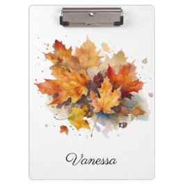 Vibrant Autumn Maple Waterverf, op maat Klembord