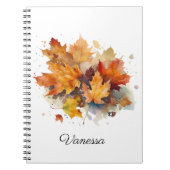 Vibrant Autumn Maple Waterverf, op maat Notitieboek (Voorkant)