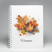 Vibrant Autumn Maple Waterverf, op maat Notitieboek