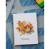 Vibrant Autumn Maple Waterverf, op maat Notitieboek