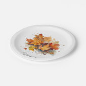 Vibrant Autumn Maple Waterverf, op maat Papieren Bordje (Gekanteld)
