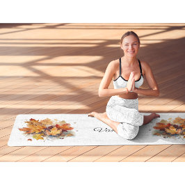 Vibrant Autumn Maple Waterverf, op maat Yogamat