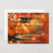 Vibrant Autumn Save the Date Wedding Briefkaart (Voorkant / Achterkant)
