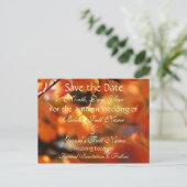 Vibrant Autumn Save the Date Wedding Briefkaart (Staand voorkant)