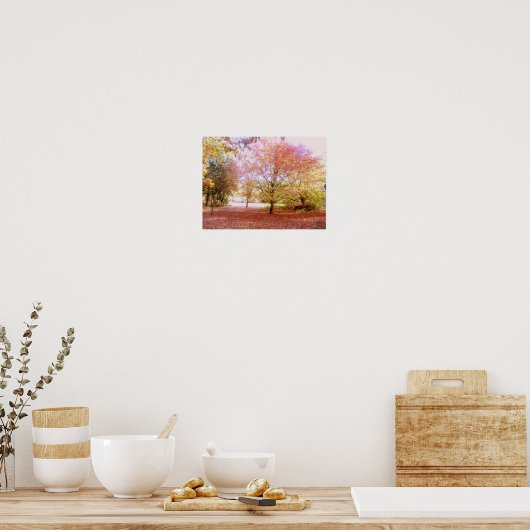 Vibrant Autumn Trees Poster (Keuken)