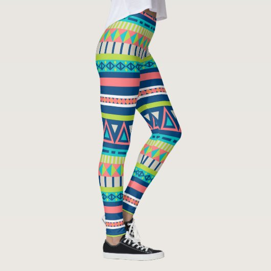 Vibrant Aztec Patroon Leggings (Rechts)