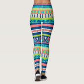 Vibrant Aztec Patroon Leggings (Achterkant)