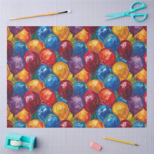 Vibrant Balloons Tissuepapier (Craft)