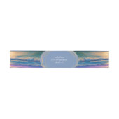 Vibrant Beach Background Faux Glitter Weddenschap Uitnodigingen Wikkel (Vlak)