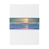 Vibrant Beach Background Faux Glitter Weddenschap Uitnodigingen Wikkel (Achterkant Voorbeeld)