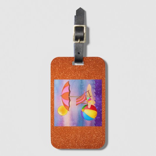 Vibrant Beach Bagagelabel (Voorkant (verticaal))