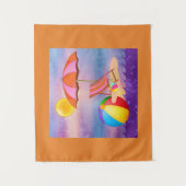 Vibrant Beach Wandkleed (Voorkant)