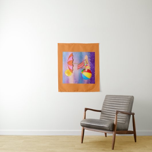 Vibrant Beach Wandkleed (In situ)