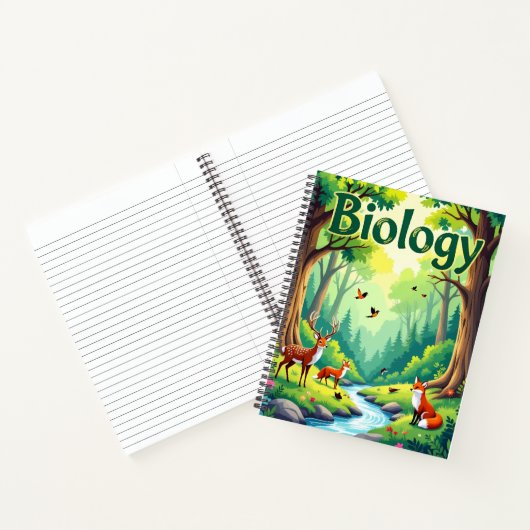 Vibrant Biology Forest Animals Notebook - Personal Notitieboek (Binnen)