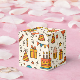 Vibrant Birthday Party Seamless Pattern Bedankdoosjes