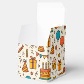 Vibrant Birthday Party Seamless Pattern Bedankdoosjes (Geopend)