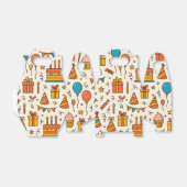 Vibrant Birthday Party Seamless Pattern Bedankdoosjes (Uitgevouwen)