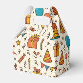 Vibrant Birthday Party Seamless Pattern Bedankdoosjes (Voorkant Zijde)