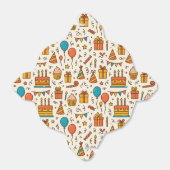 Vibrant Birthday Party Seamless Pattern Bedankdoosjes (Uitgevouwen)