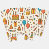 Vibrant Birthday Party Seamless Pattern Bedankdoosjes (Ongevouwen)