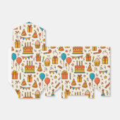 Vibrant Birthday Party Seamless Pattern Bedankdoosjes (Uitgevouwen)