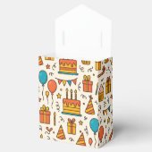 Vibrant Birthday Party Seamless Pattern Bedankdoosjes (Geopend)