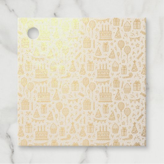 Vibrant Birthday Party Seamless Pattern Bedankjes Labels (Voorkant)