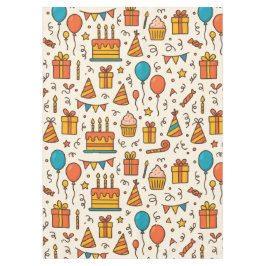 Vibrant Birthday Party Seamless Pattern Tafelkleed