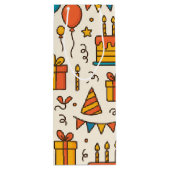 Vibrant Birthday Party Seamless Pattern Wijn Cadeautas (Achterkant)